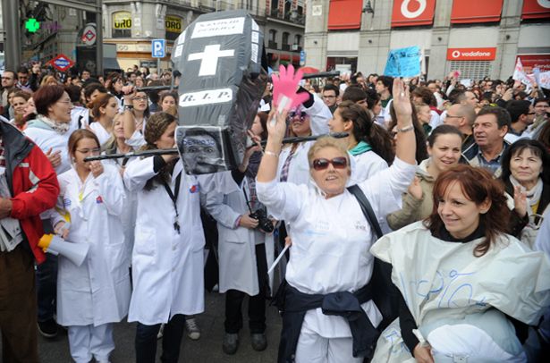 Manifestación por la sanidad pública madrileña. 