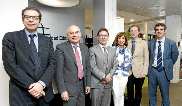 Ramón Hernández,Josep Tabernero,Xavier Montalbán,Carmen González,Carlos Simón y y  Manel Esteller 