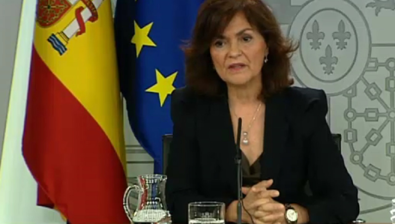 Carmen Calvo, vicepresidenta del Gobierno. 