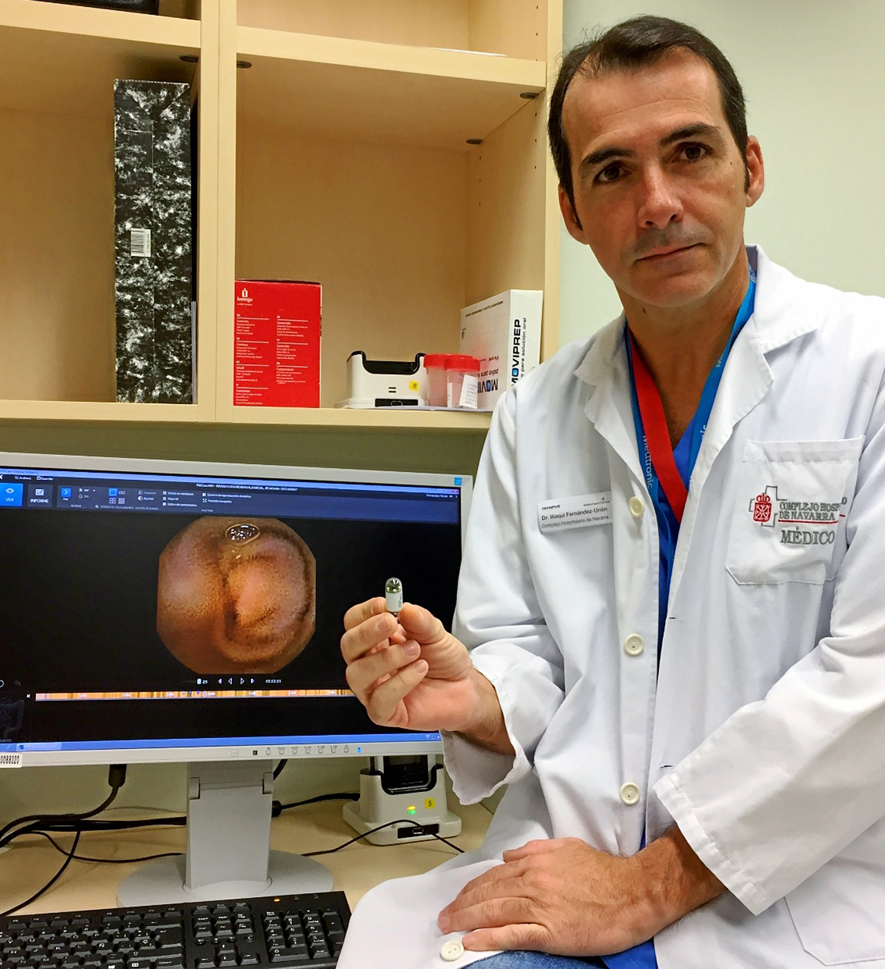 Ignacio Fernández-Urien, del Hospital de Navarra, en cuyo Servicio de Digestivo realizan unas 400 exploraciones con cápsula al año.