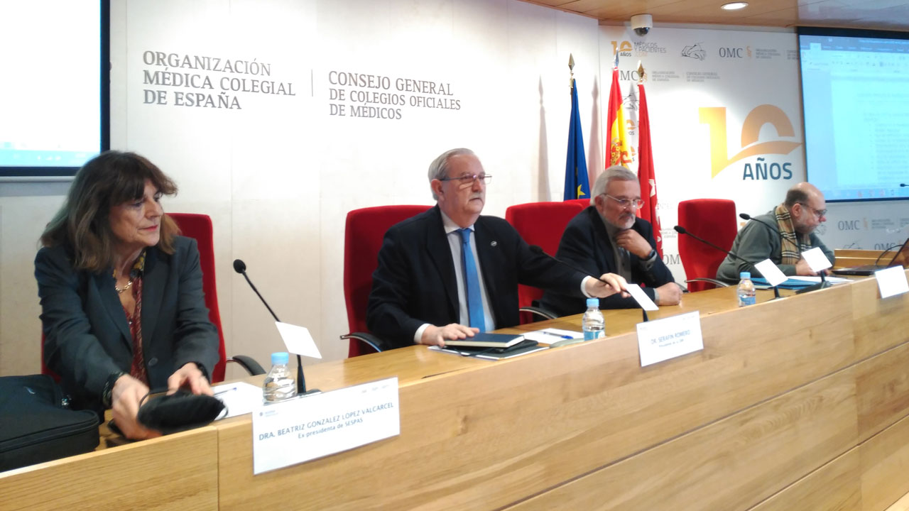Presentación del informe de la OMC y la Sociedad Española de Salud Pública y Administraciones Públicas (Sespas) sobre iatrogenia y seguridad del paciente. 
