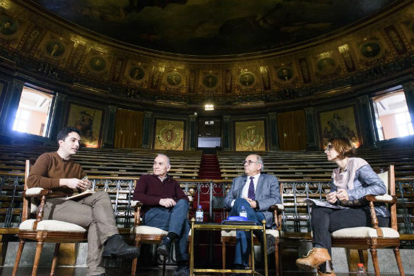 Los facultativos Antonio Pujol de Castro, Carlos Barra, Juan José Rodrguez Sendn y la redactora Soledad Valle.