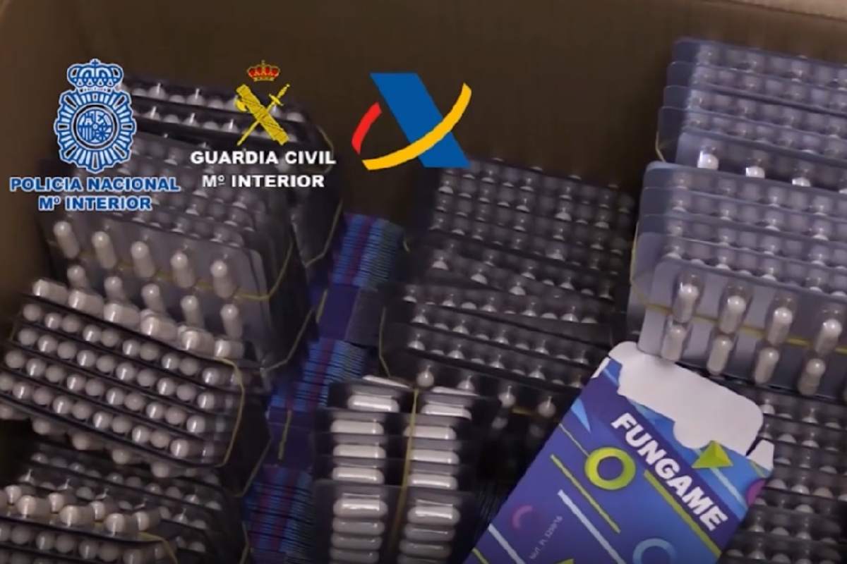 Imagen de los medicamentos falsos contra la disfunción eréctil incautados en la operación policial que contenían 