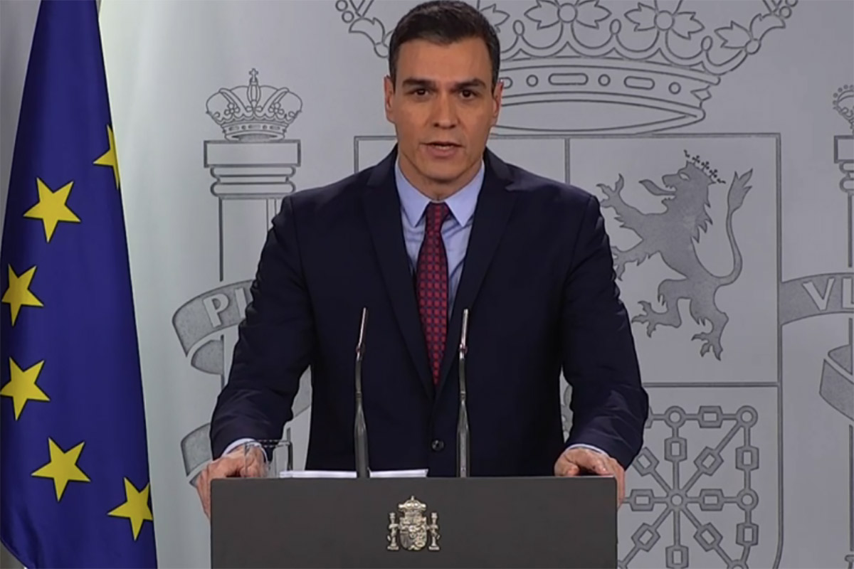 Pedro Sánchez, presidente del Gobierno, en rueda de prensa.