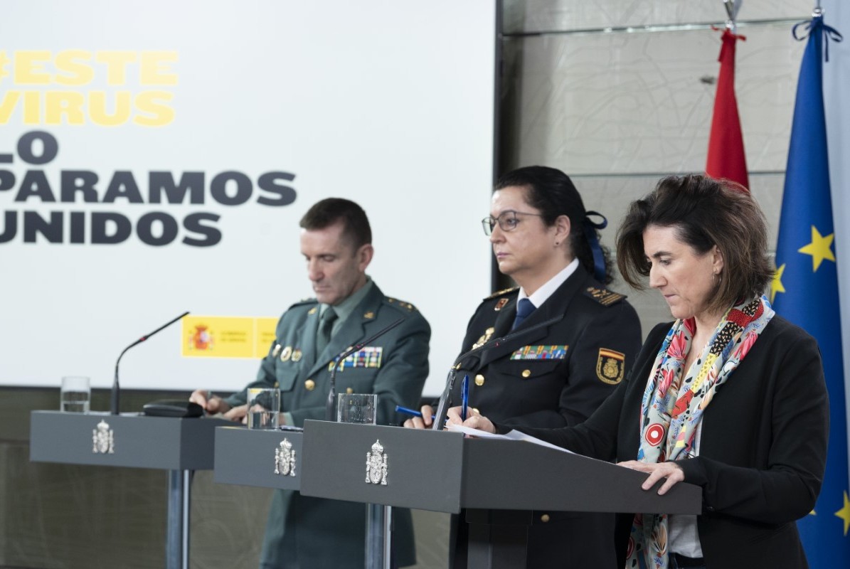 Miembros del Comité Técnico del Coronavirus, con María José Sierra, en primer plano. 
