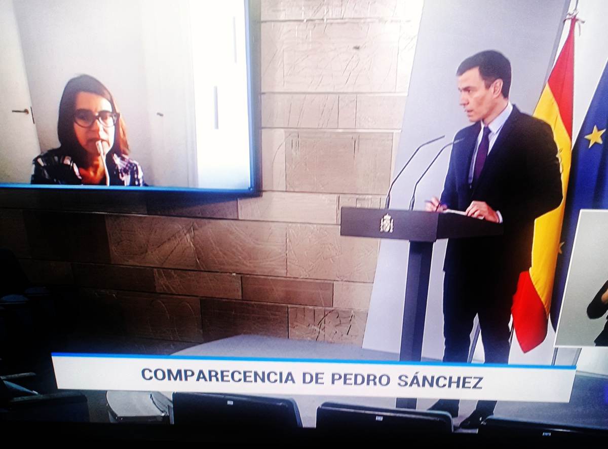 Intervención de Soledad Valle, de DM, durante el turno de preguntas a Pedro Sánchez.
