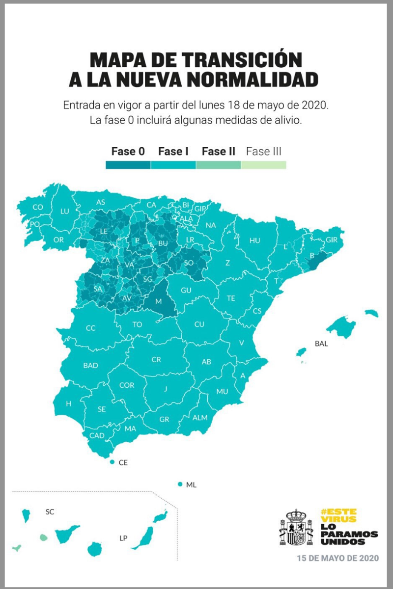 Mapa de la desescalada