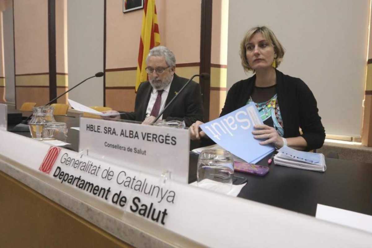 Alba Verges con el ex secretario de Salud Publica, Joan Guix. 