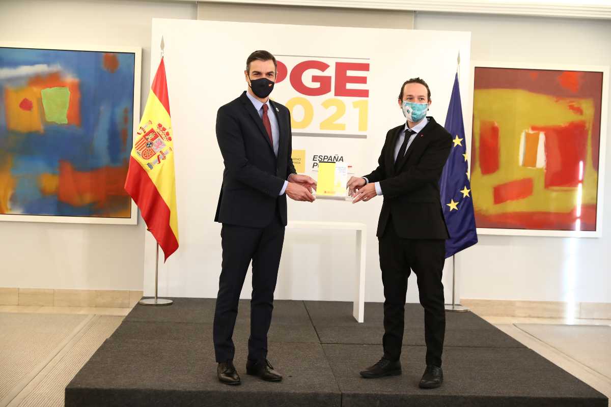El presidente Pedro Sánchez y el vicepresidente Pablo Iglesias presentan el proyecto de Presupuestos Generales del Estado para 2021 