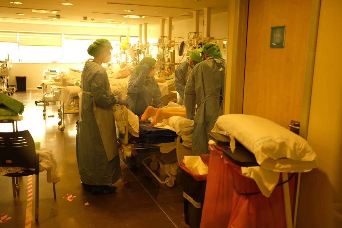 Interior del Hospital Infanta Leonor en abril.