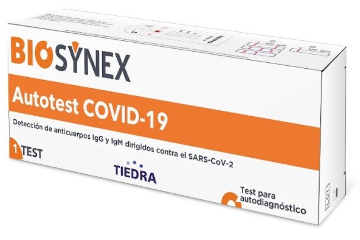 Autotest covid 'Biosynex', de Tiedra Farmacéutica. 