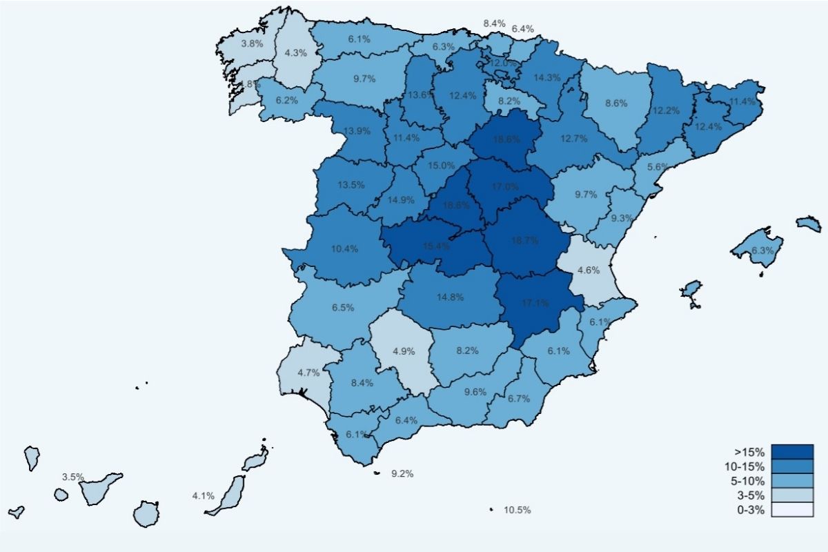 Prevalencia global de anticuerpos IgG anti SARS-CoV-2 (prevalencia acumulada Rondas 1-4). Resultados del test rápido. (Fuente: Estudio ENE-COVID)