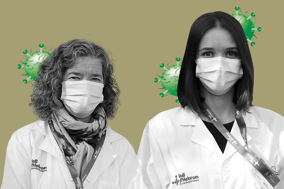 Maria Josep Carreras Soler y Carla Alonso Martínez, del Servicio de Farmacia del Hospital Vall d'Hebrón (Barcelona).