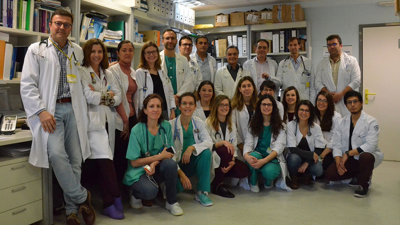 Grupo del CIBERES de Juan Fernando Masa en el Hospital San Pedro Alcántara de Cáceres 