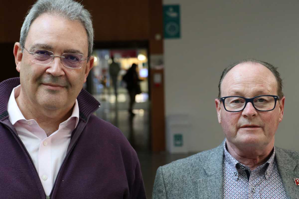 Xavier Lleonart y Jordi Cruz, secretario y presidente de Médicos de Cataluña. 