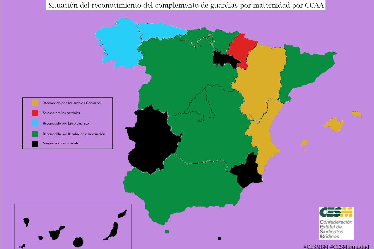 Hasta cuatro comunidades no reconocen el cobro del complemento de guardia en las bajas por maternidad (FUENTE: CESM).