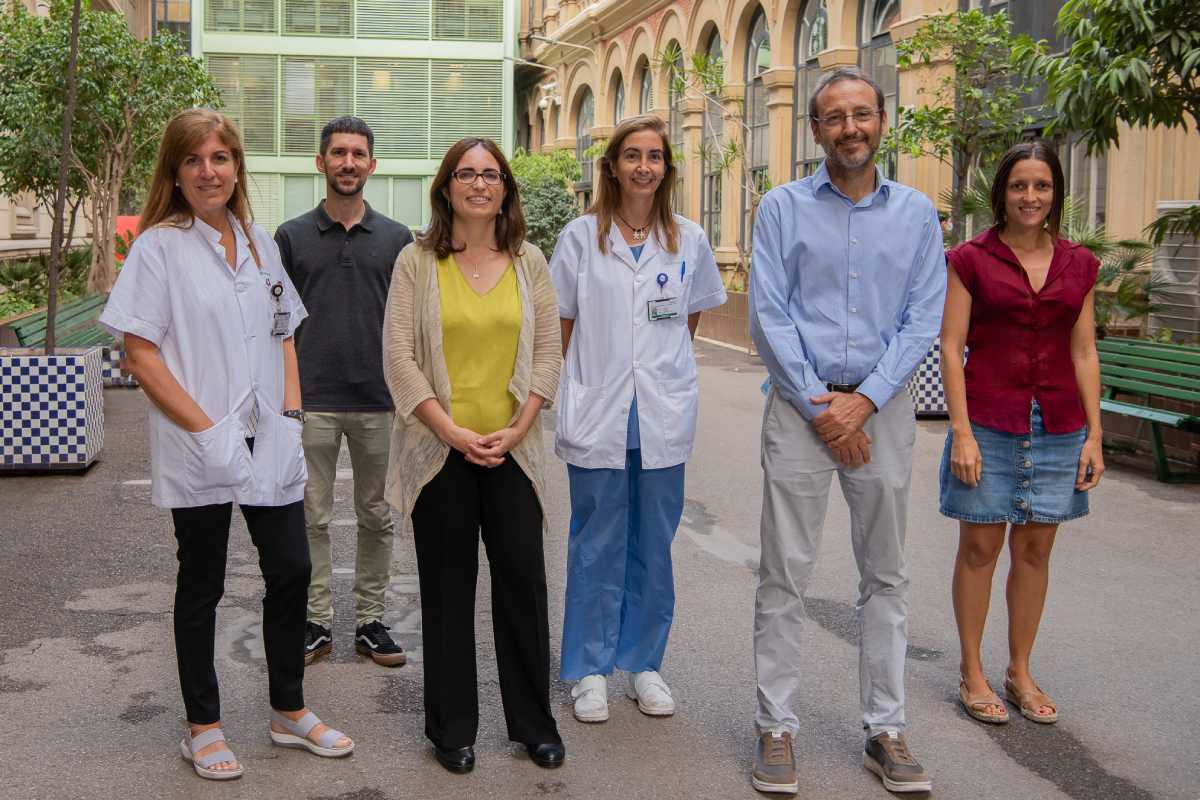 Marta Sitges, Kilian Vellvé, Fàtima Crispi, Isabel Blanco, Eduard Gratacós y Francesca Crovetto. Foto: Idibaps