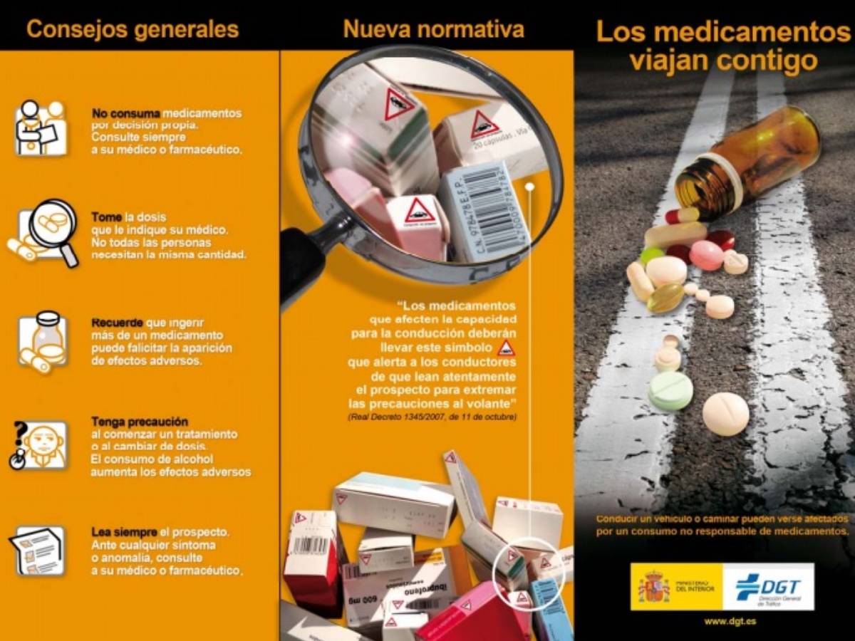 Campaña de la DGT 'Los medicamentos viajan contigo'.