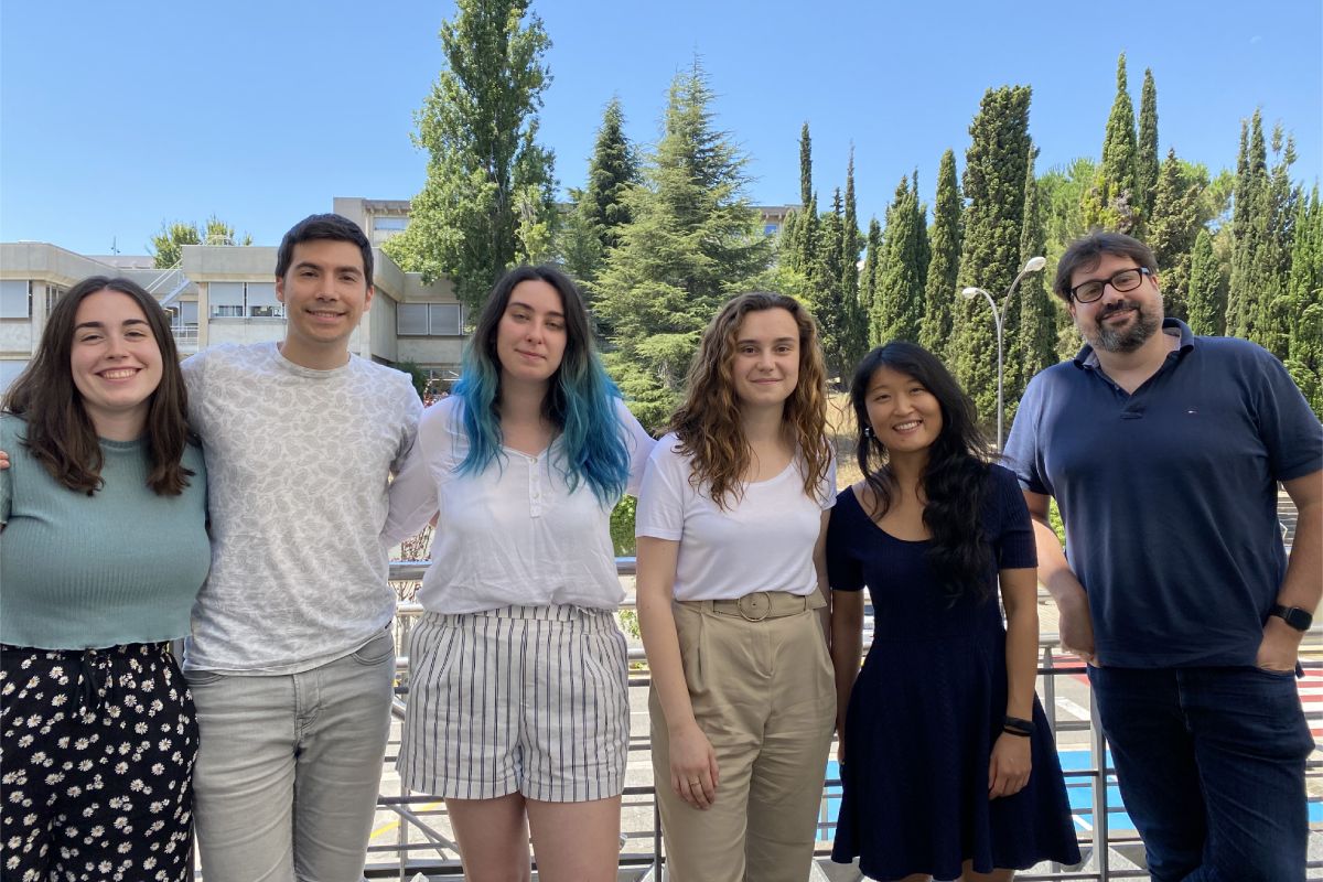 El equipo de investigación que dirige Ignasi Roig en el IBB de la UAB. De izquierda a derecha: Maria López Panadès, Andros Maldonado Linares, Mònica Ferrer Roda, Cristina Madrid Sandín, Yan Huang e Ignasi Roig Navarro. FOTO: UAB. 