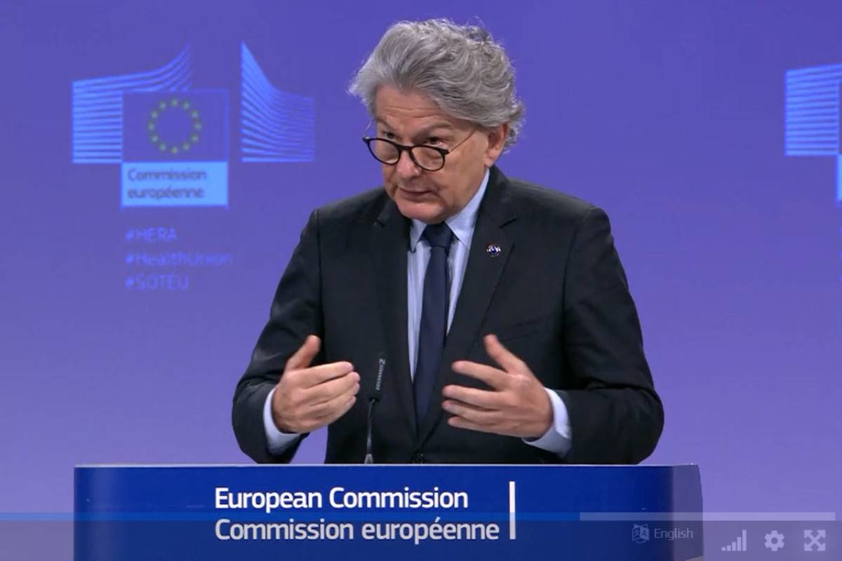 Thierry Breton, comisario europeo de Mercado Interior.