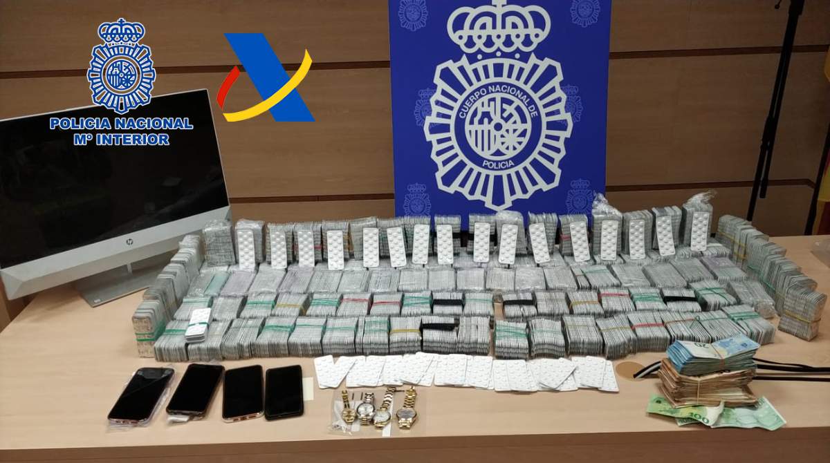 La investigación ha finalizado con la detención de ocho personas y la aprehensión de más de 500.000 comprimidos en España y Marruecos. (Policia Nacional)