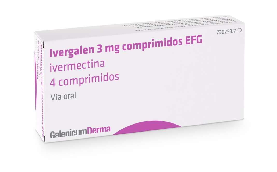 Ivergalen® ivermectina 3 mg comprimidos EFG, del laboratorio GalenicumDerma