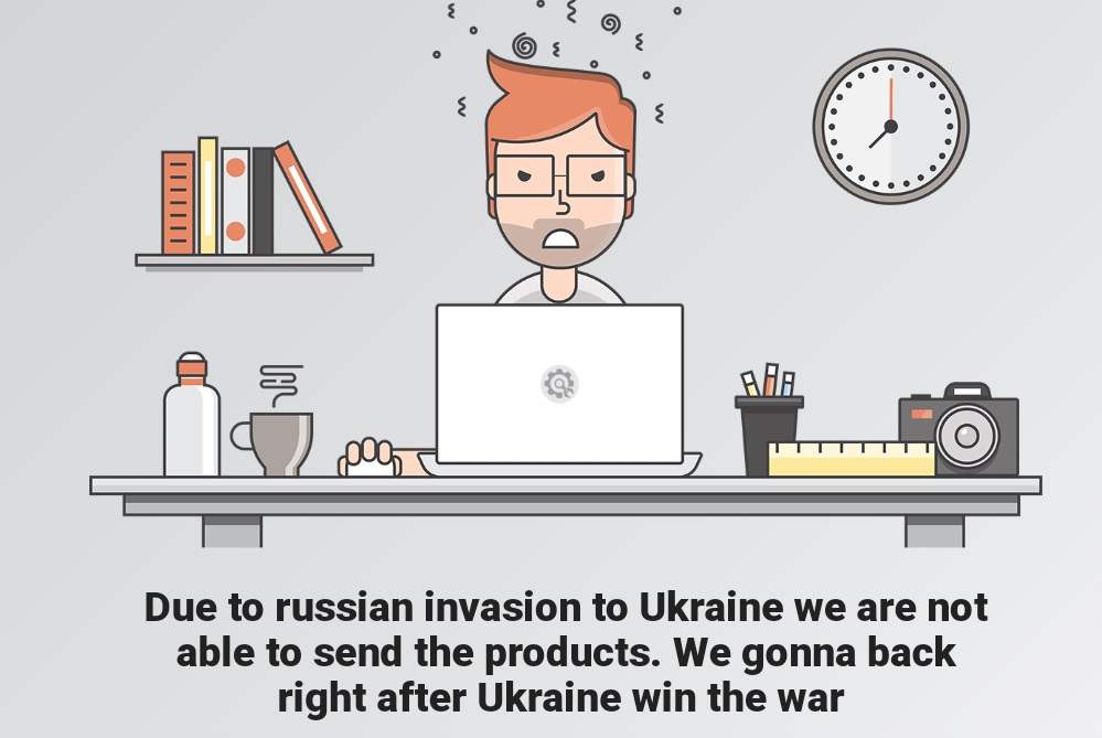 Mensaje que aparece en la web de una farmacia ucraniana.