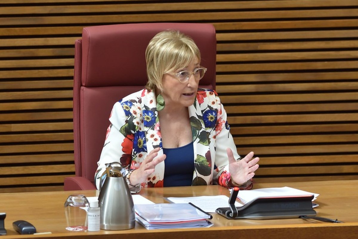 Ana Barceló, consejera de Sanidad de la Comunidad Valenciana, durante una comparecencia en las Cortes autonómicas.