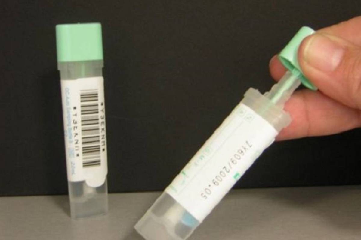 Kit que entregan las farmacias de Barcelona para la recogida de la muestra de heces en el cribado de cáncer de colon.