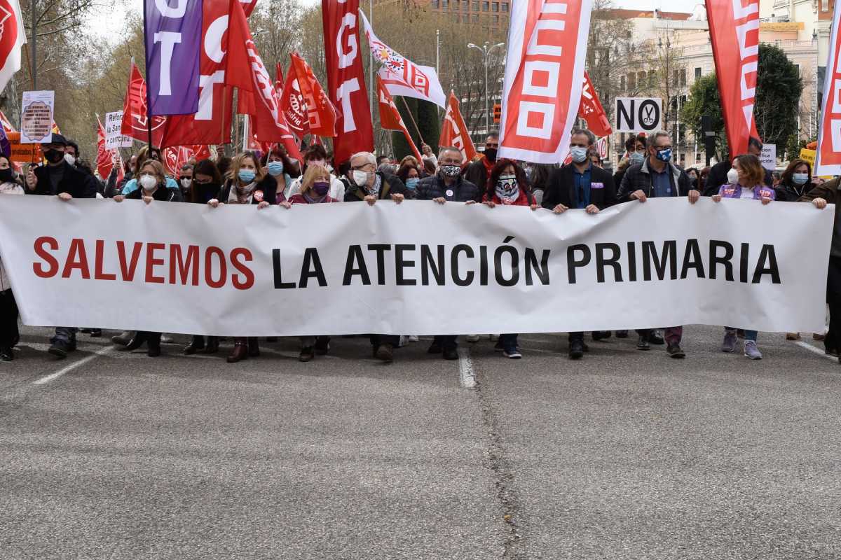 Manifestación a favor de la atención primaria celebrada en Madrid en marzo de este año. 