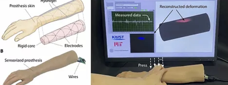 Detalle de uno de los prototipos de piel robótica desarrollados. Foto: 'SCIENCE ROBOTICS'