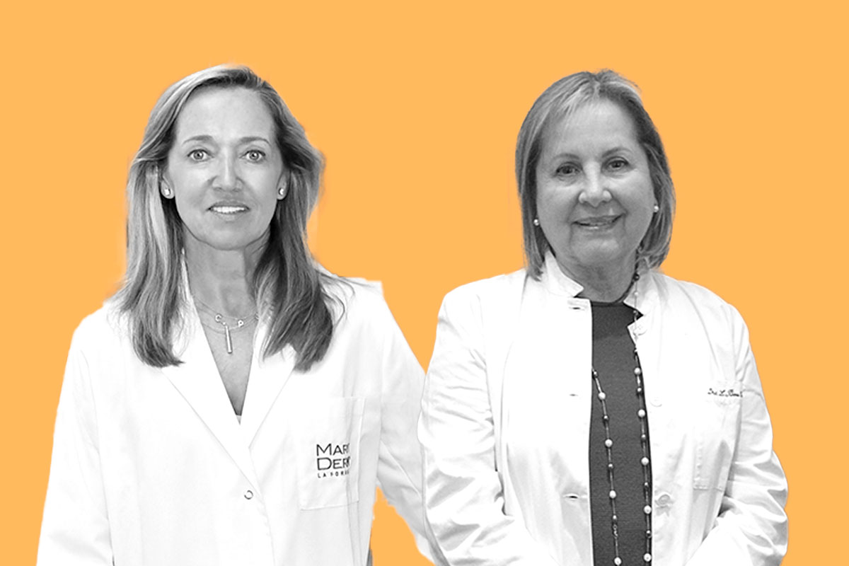 Elisa Suñer y Lola Bour, farmacéutica y dermatóloga galardonadas con el Premio Nacional de Formulación Magistral 2023, concedido por el Gedefaf. 