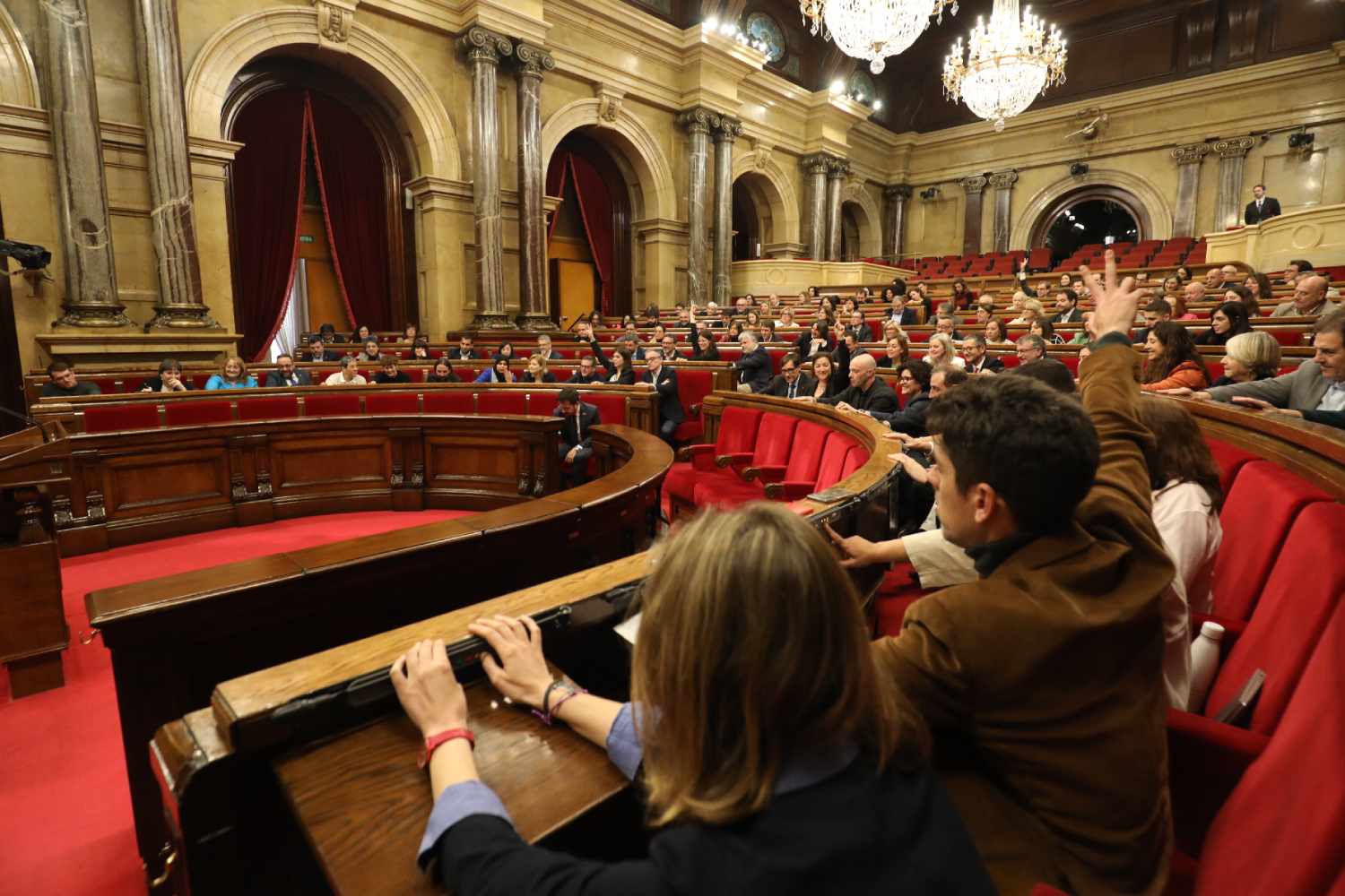 PSC, ERC, Junts, Vox y Ciutadans representan la mayoría de la Cámara legislativa catalana. Foto: PARLAMENT DE CATALUNYA. 