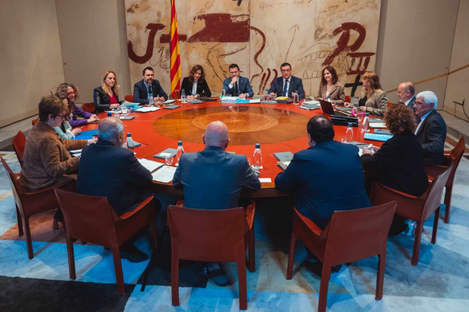 El Consejo Ejecutivo de la Generalitat en la reunión de hoy. Foto: GENERALITAT DE CATALUNYA. 
