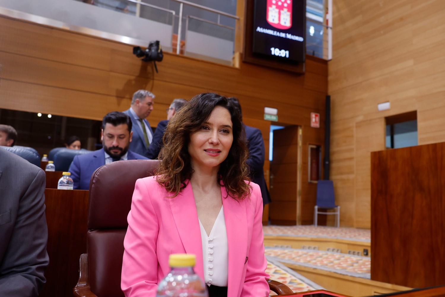 Isabel Díaz Ayuso, presidente de la Comunidad de Madrid, en la Asamblea regional. Foto: JAVIER LIZÓN/ EFE. 