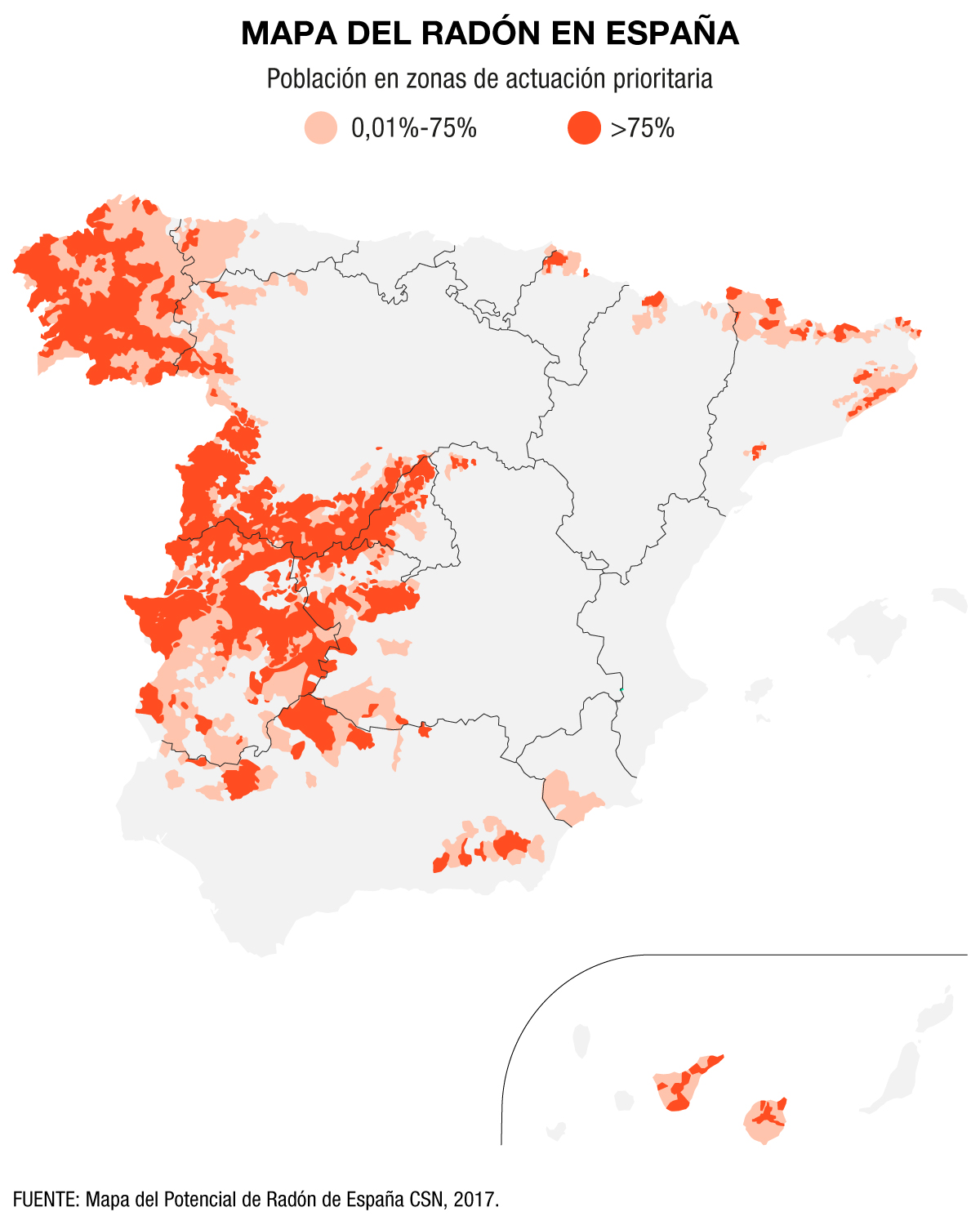 mapa radón