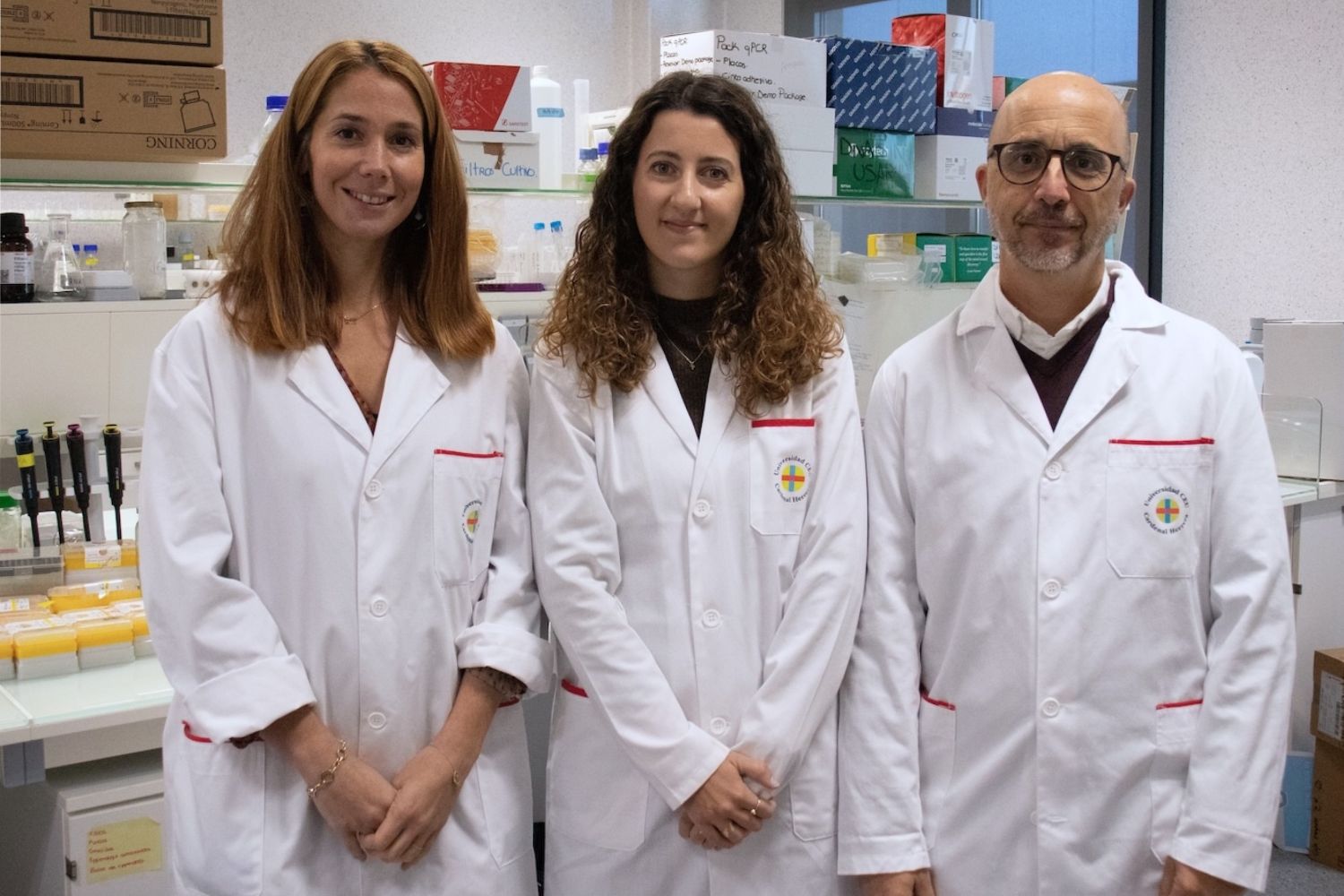 Alexandra Bizy, Amalia Solana-Orts y Enric Poch, de la Universidad CEU-UCH. Foto: CEU-UCH.