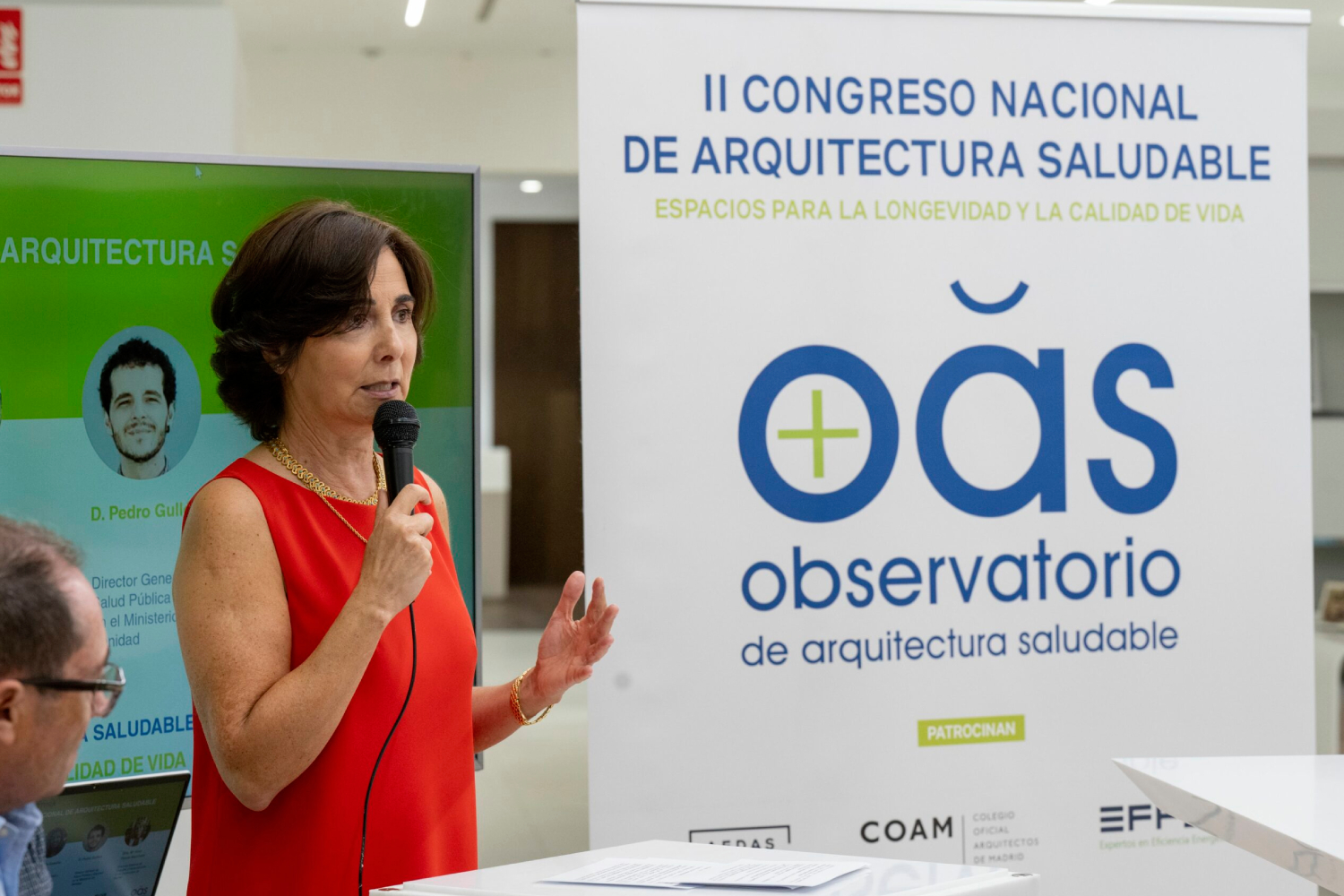 Rita Gasalla, presidenta del OAS, en el II Congreso Nacional de Arquitectura Saludable, en octubre de 2025. Foto: OAS.