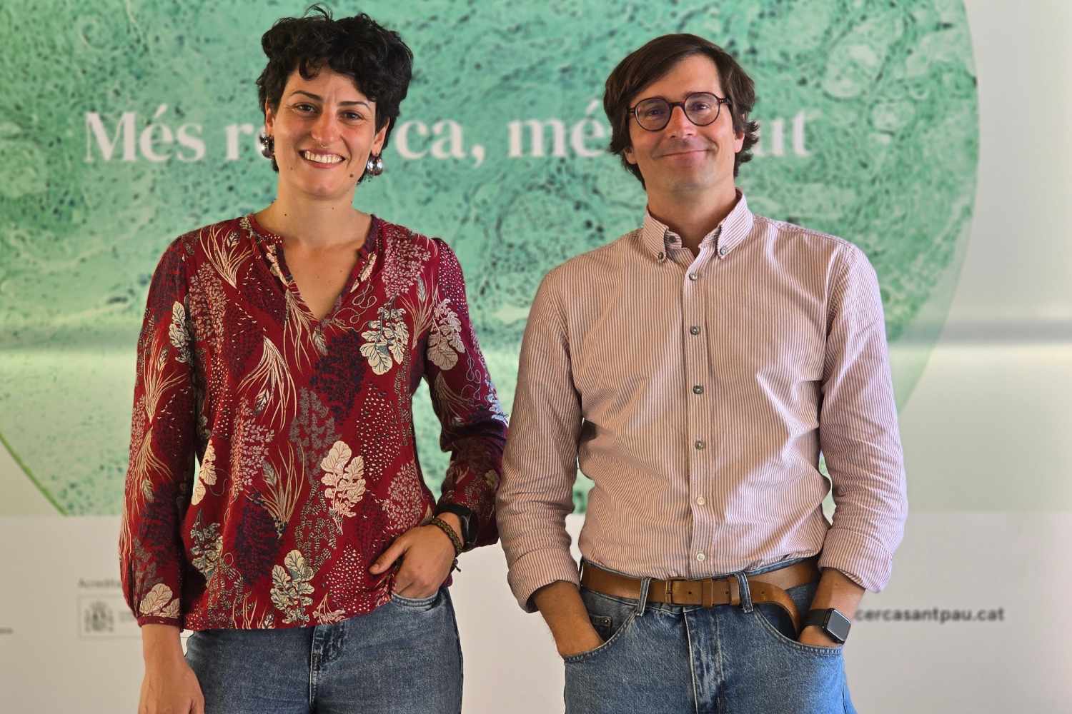 Chiara Ceriello e Ignacio Illán-Gala, del IR Sant Pau y el Hospital de Sant Pau de Barcelona. Foto: IR SANT PAU.