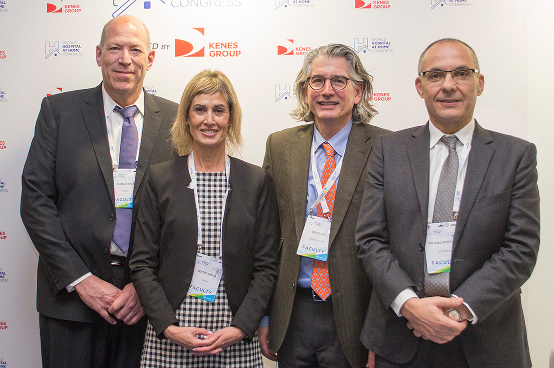 From left to right: Doctors Itamar Offer, Beatriz Massa, Bruce Allen Leff and Michael Montalto, members of the board of directors of the 1st WHACH, held in Madrid.