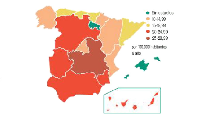 Incidencia de la diabetes tipo 1 en España 