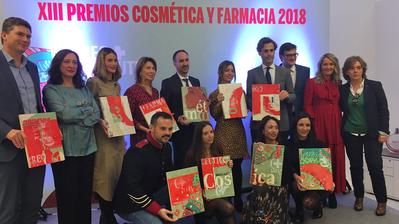 Galardonados en los Premios Cosmética y Farmacia 2018. 