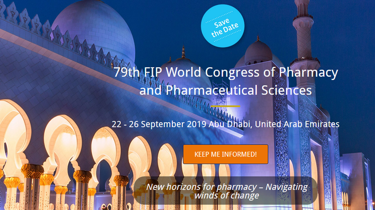 Página principal de la web del 79º congreso anual de la FIP. 