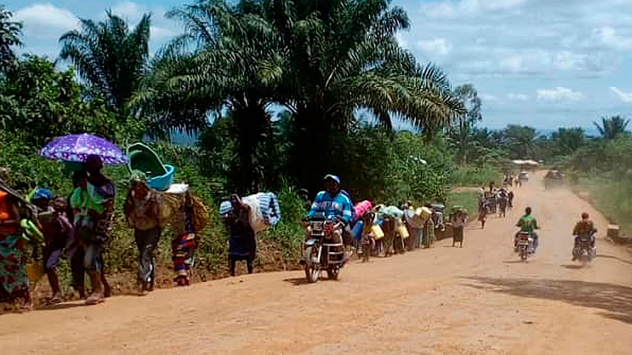 Población desplazada de República Democrática del Congo. 