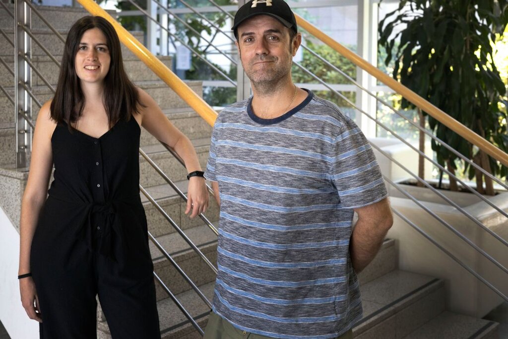 Los investigadores Óscar Fernández-Capetillo y Laura Sánchez Burgos. Foto: ANTONIO TABERNERO (CNIO). 