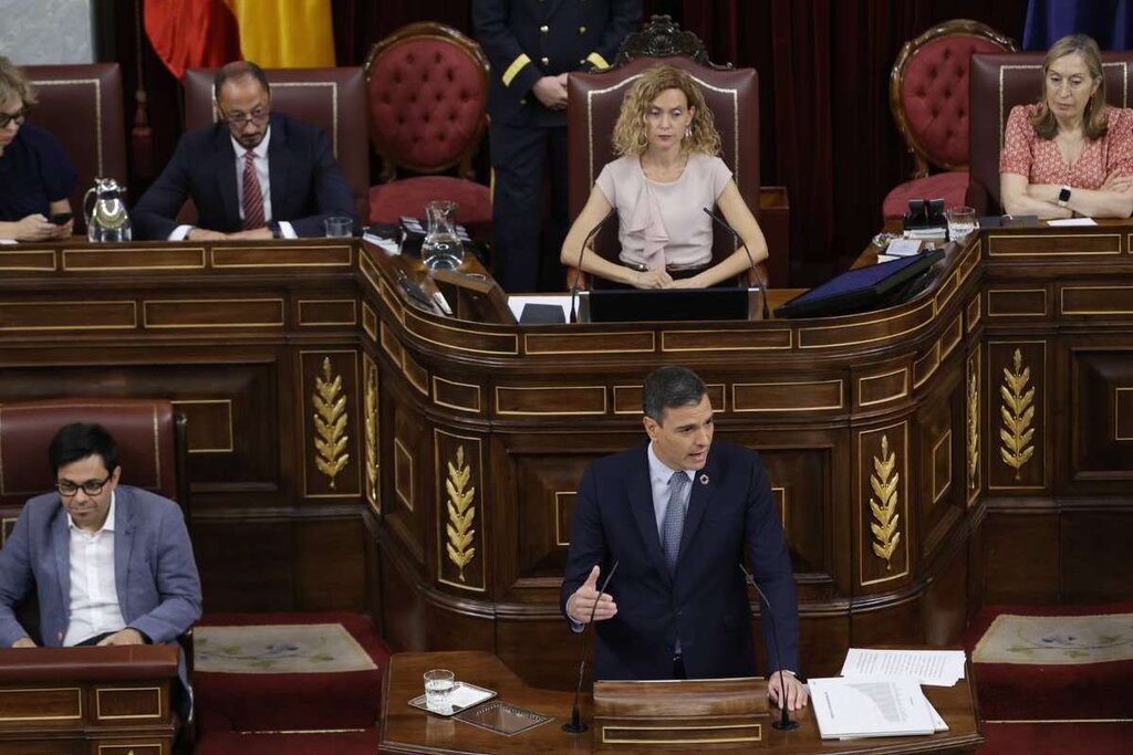 El presidente del Gobierno, Pedro Sánchez, en el Debate del estado de la Nación. Foto: CONGRESO DE LOS DIPUTADOS.
