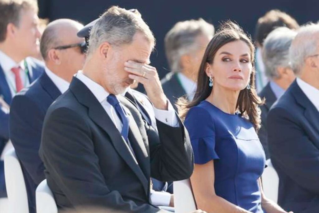 Felipe VI, en un momento del homenaje a las víctimas de la pandemia. Foto: EFE.