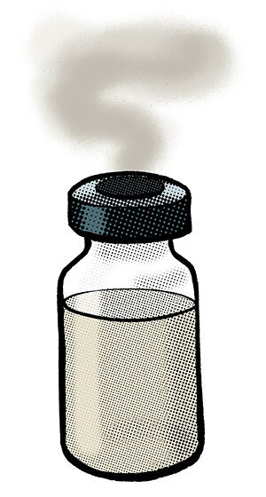 Las primeras vacunas inhaladas para covid-19 son ya una realidad. Ilustración: GABRIEL SANZ