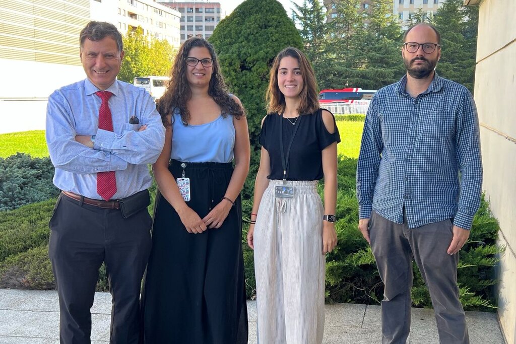 Ignacio Melero, Elixabet Bolaños, Irene Olivera y Álvaro Teijeira, investigadores del Cima y de la Clnica Universidad de Navarra. Foto: CIMA. 