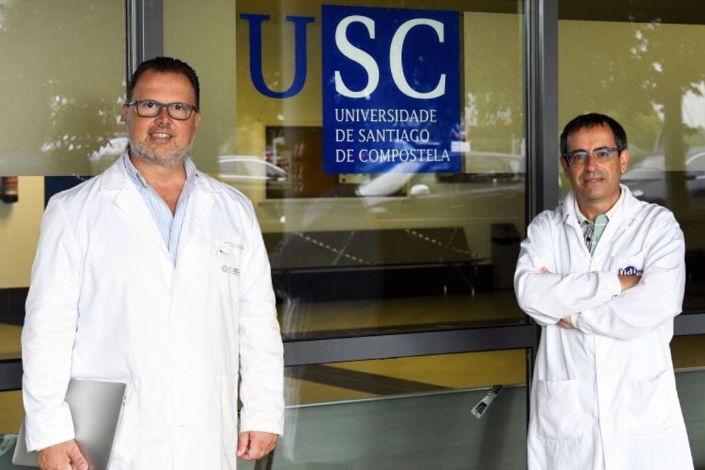 Los profesores Federico MartinÃ³n y Antonio Salas. Foto: USC